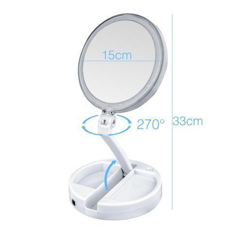 GlowView - Lighted Travel Vanity Mirror