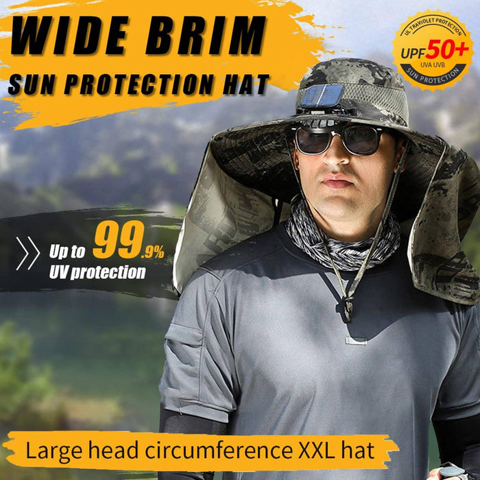 BreezeGuard - Solar Fan Sun Hat