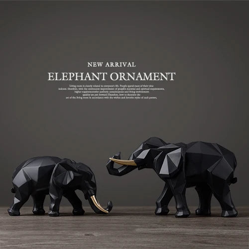 SereniTusks - Elegant Elephant Figurine Set