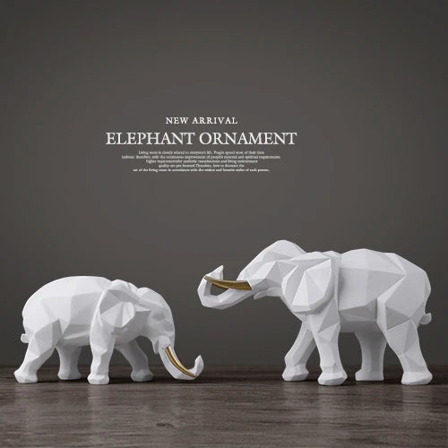 SereniTusks - Elegant Elephant Figurine Set