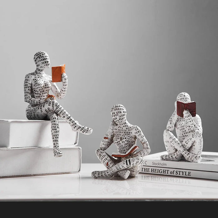 LiteraStyle - Abstract Reading Figurines