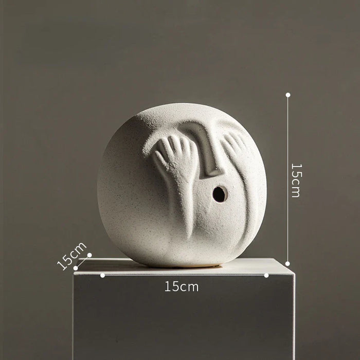 EmotiSculpt - Abstract Face Sculpture Decor