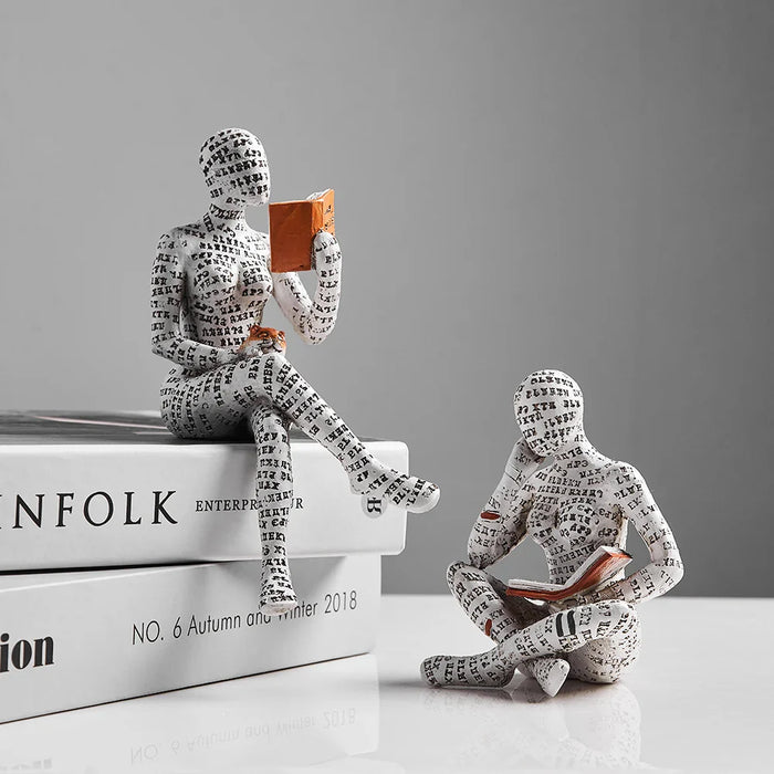 LiteraStyle - Abstract Reading Figurines