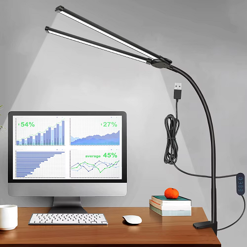 LumaFlex Desk Light - Adjustable LED Desk Lamp with Dual Heads