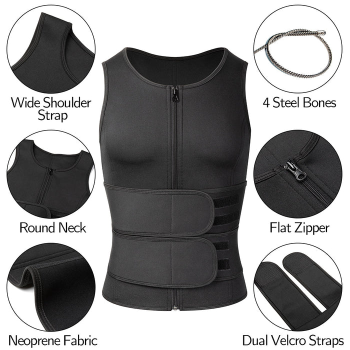 HeatFit - Men's Sauna Vest for Weight Loss