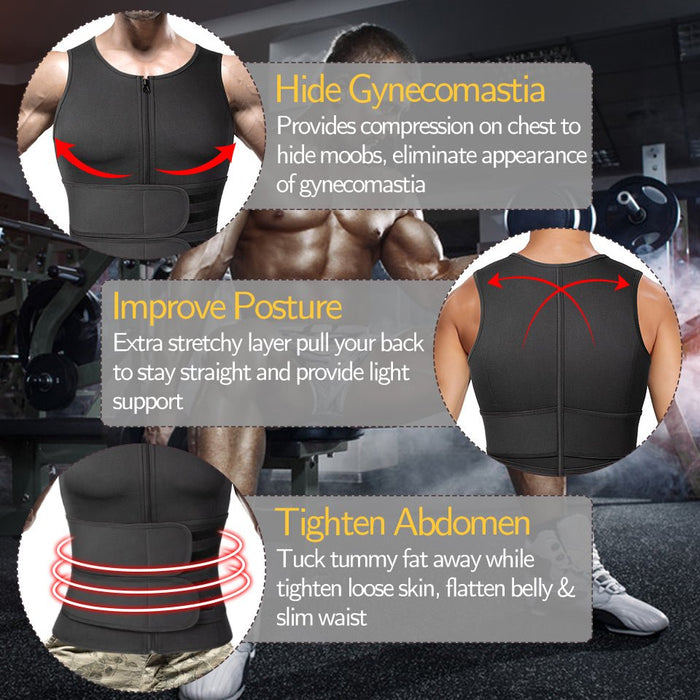 HeatFit - Men's Sauna Vest for Weight Loss