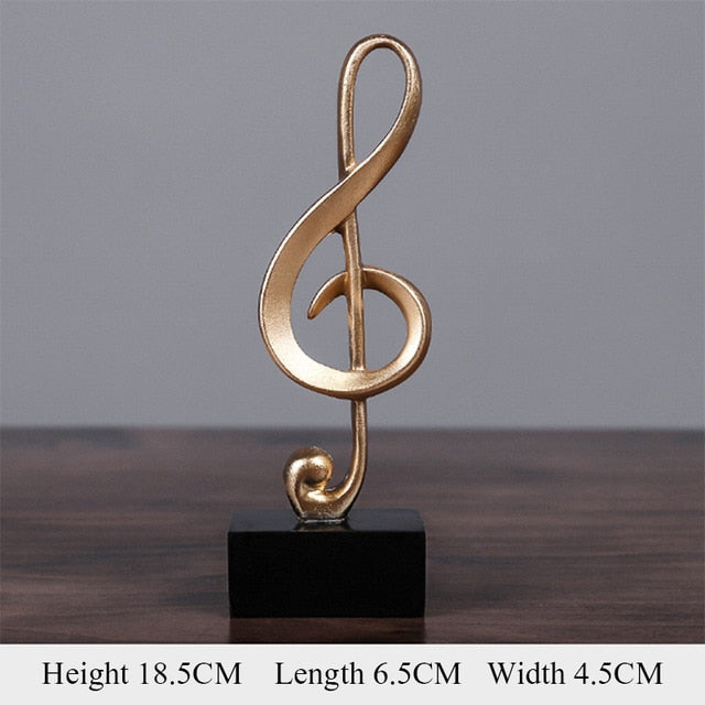 HarmonyGleam - Gold Musical Notes Decor