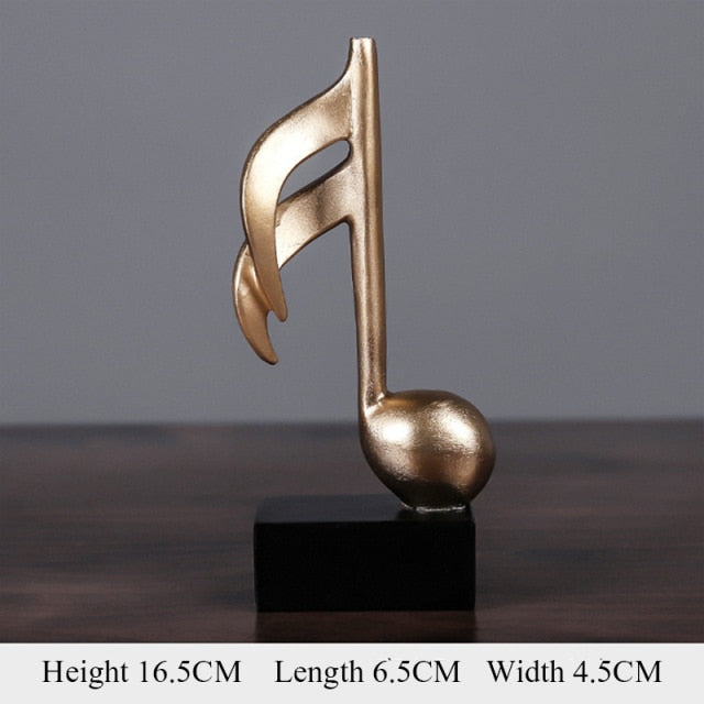 HarmonyGleam - Gold Musical Notes Decor