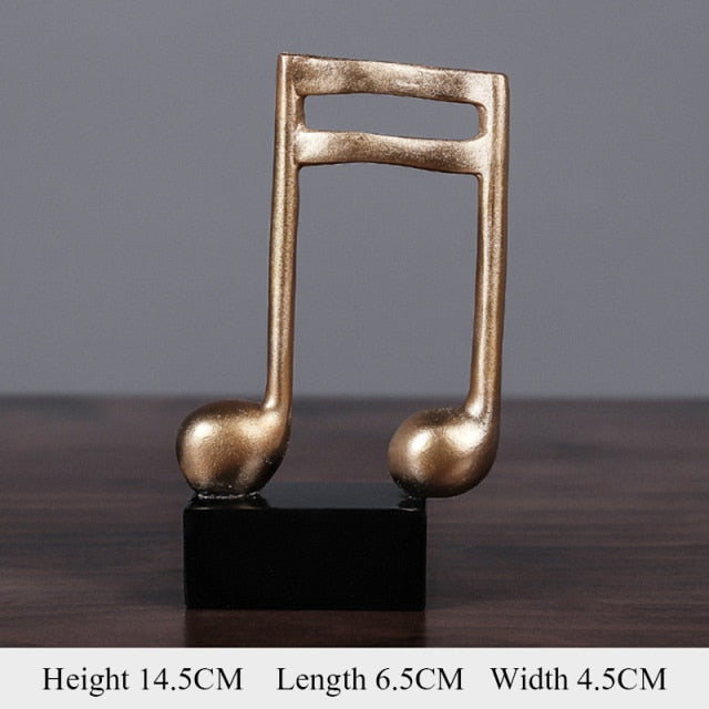 HarmonyGleam - Gold Musical Notes Decor