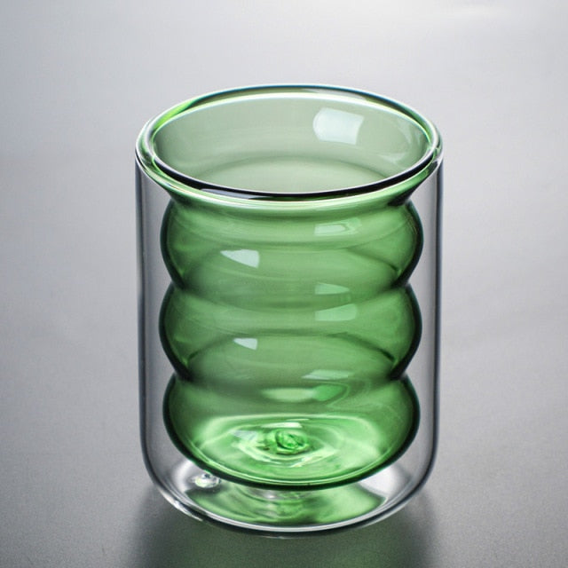 SpiralSip - Double Wall Glass Coffee Cups