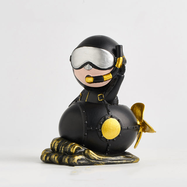 AquaExplorer - Mini Scuba Diver Figurine