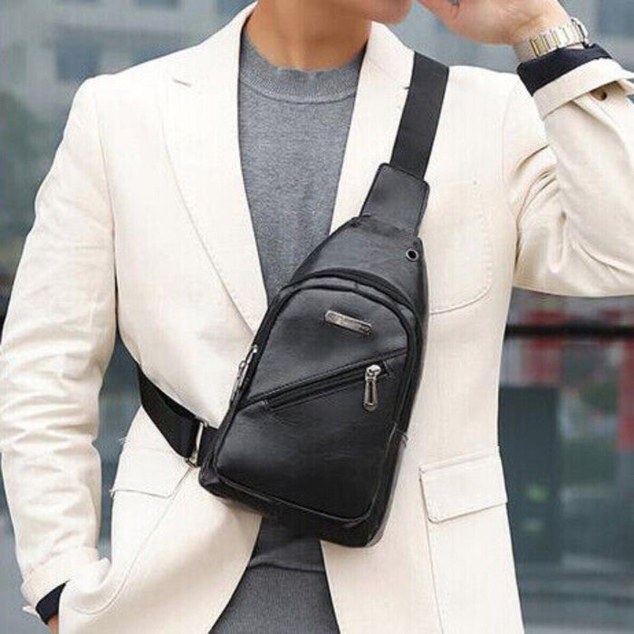 Stylish PU Leather Sling Bag