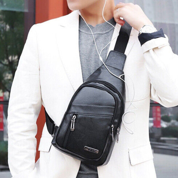 Stylish PU Leather Sling Bag