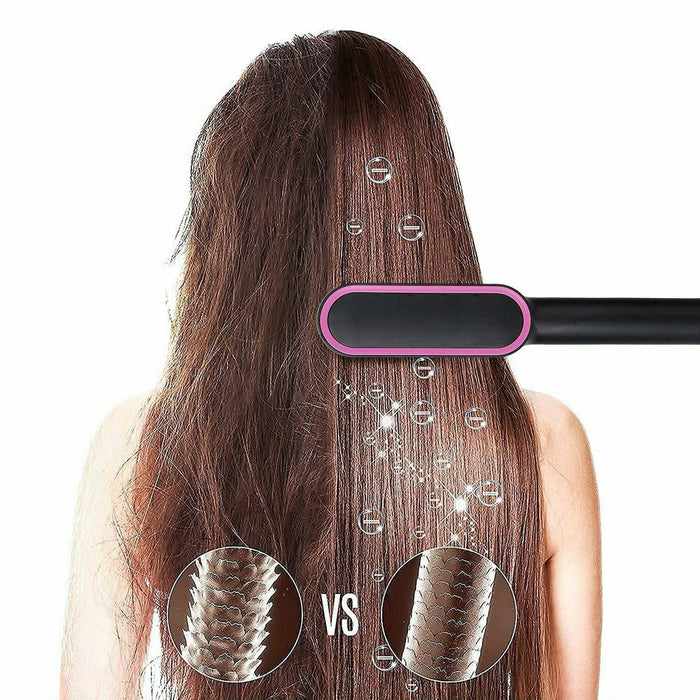 Heated Hair Straightener Brush