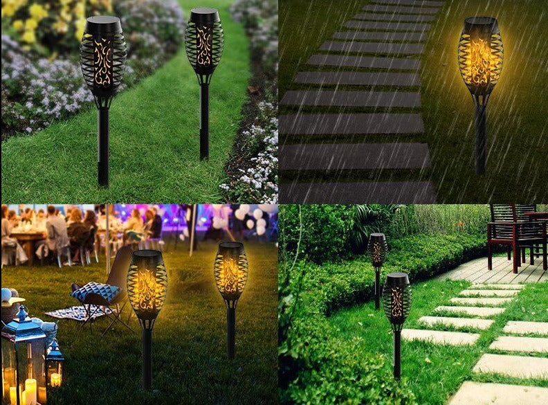 12 Pack Solar Torch Lights